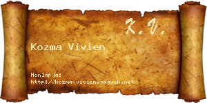 Kozma Vivien névjegykártya